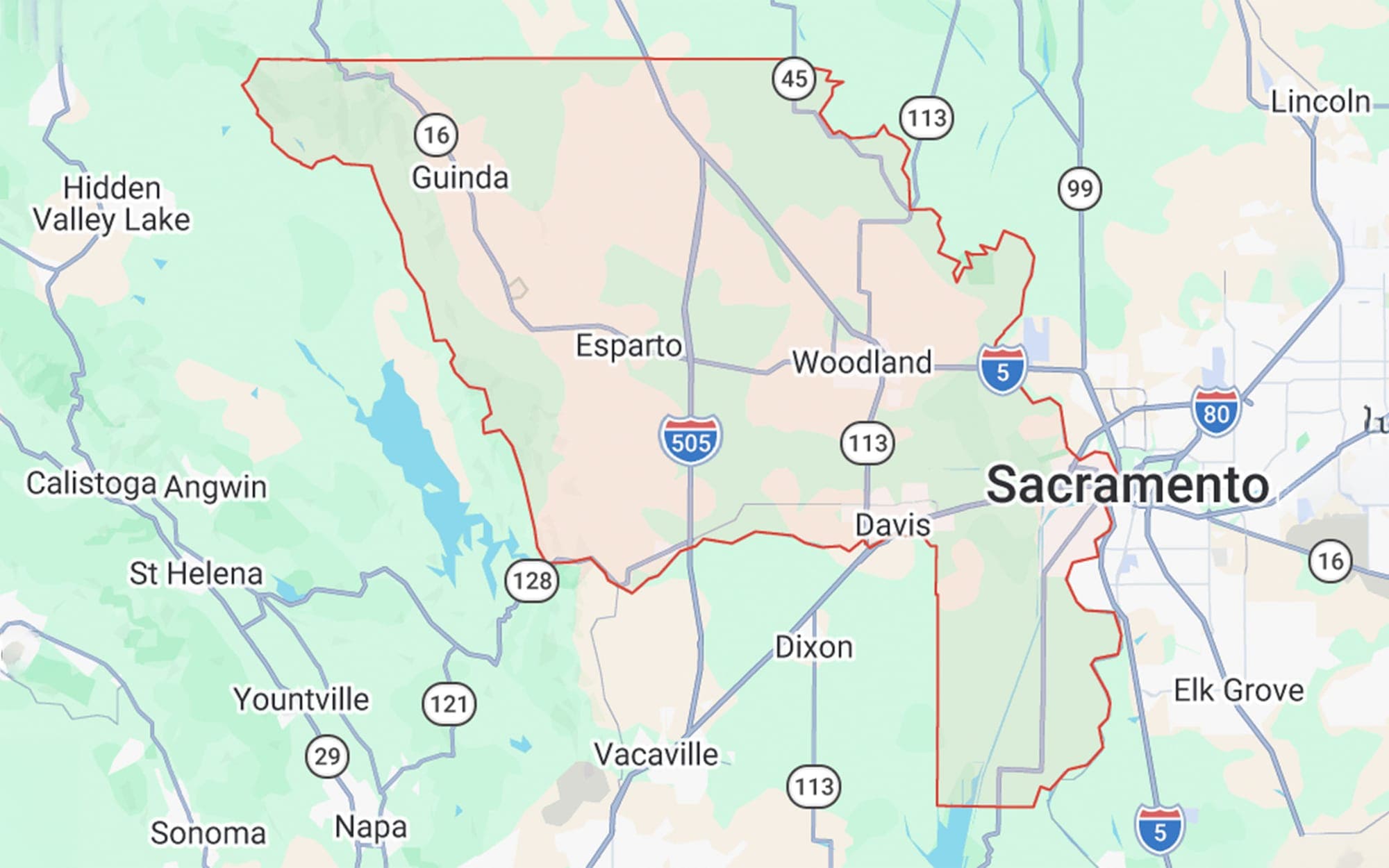 Yolo County service-territory map.